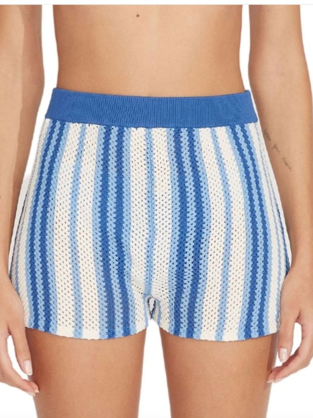 Solid & Striped Charlie Knit Short Marina Blue Stripe L Large